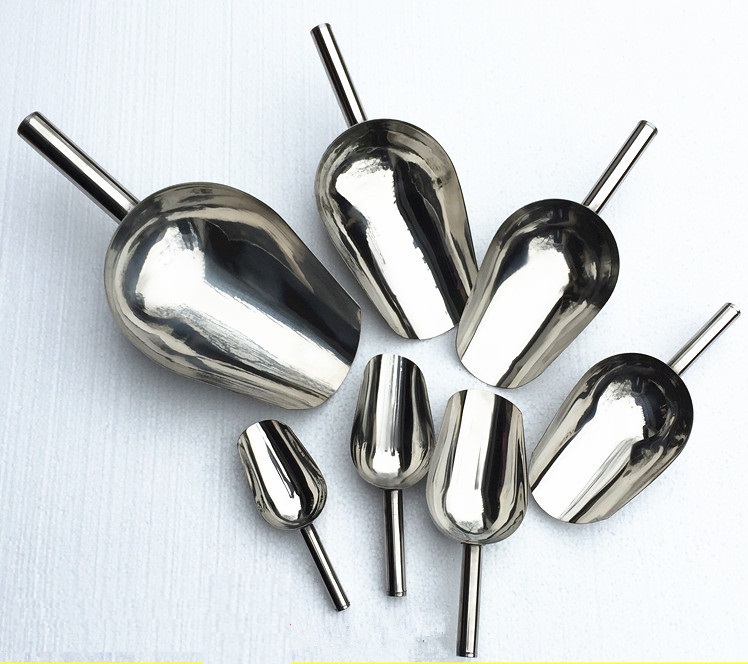Múc Đá Inox Size Số 5 Loại Dày Đẹp 9.5 X 12.5 X 8.5 Cm 