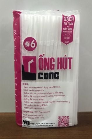 Ống Hút Cong Trắng F6