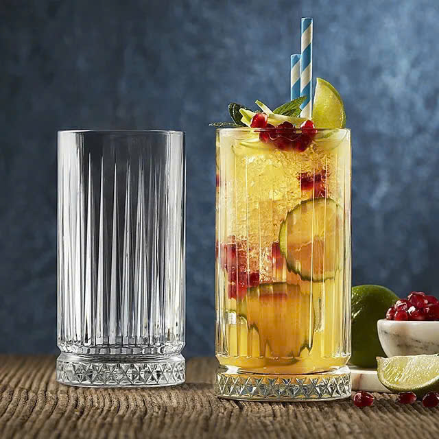 Bộ 6 Ly Thủy Tinh Đế Kim Cương Cao